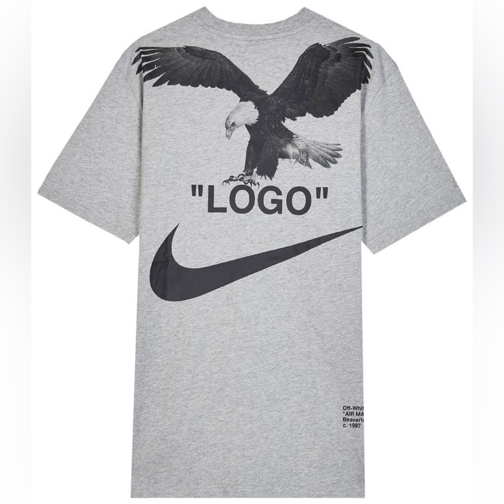 OFF-WHITE X NIKE NRG A6 logo tee grey